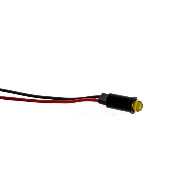 Dialight Led Panel Mount Indicators Hi Eff Yellow Diff 14In Wire Leads 559-2301-007F